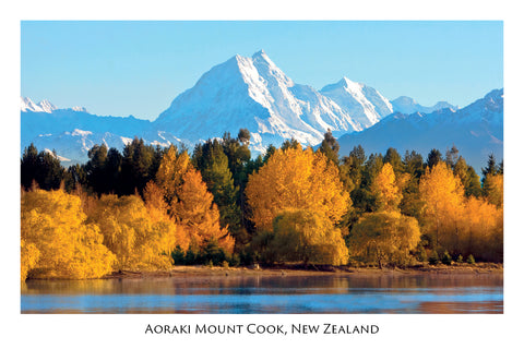 135 - Post Art Postcard - Mt Cook From East Side of lake
