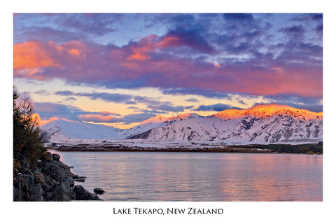 172 - Post Art Postcard - Lake Tekapo  Sunset