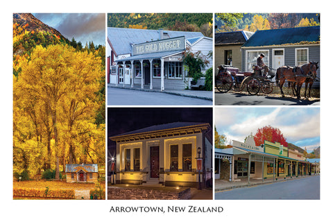 214 - Post Art Postcard - Arrowtown Houses