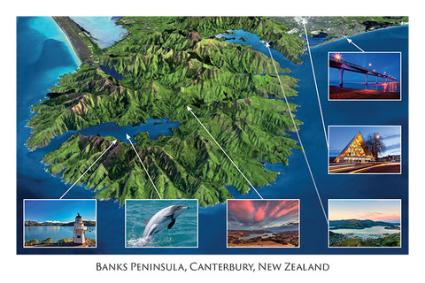 221 - Post Art Postcard - Nasa Banks Peninsula