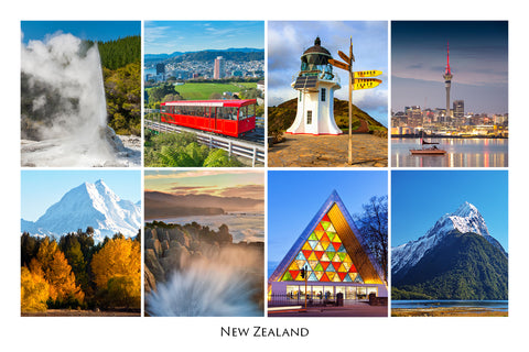 270 - Post Art Postcard - New Zealand Composite