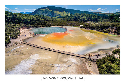525 - Post Art Postcard - Champagne Pool, Wai-O-Tapu