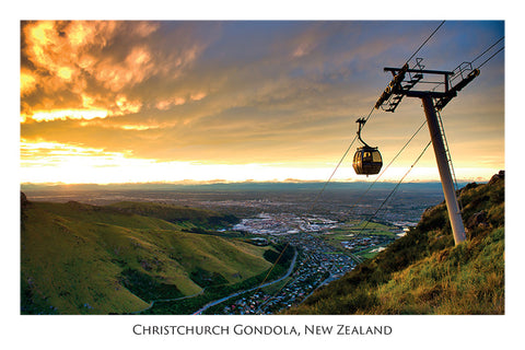 570 - Post Art Postcard - Christchurch Gondola - Sunset