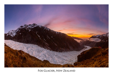 591 - Post Art Postcard - Fox Glacier Sunset