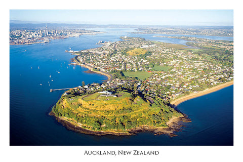 663 - Post Art Postcard - Auckland - aerial from North Head