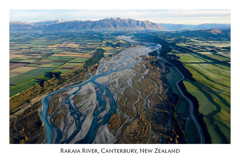 666 - Post Art Postcard - Rakaia River and Canterbury Plains