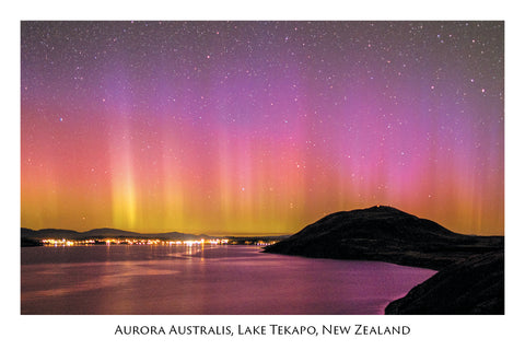 717 - Post Art Postcard - Aurora Australis Lake Tekapo