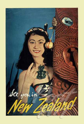 905 - Post Art Postcard - NZ Maori Vintage