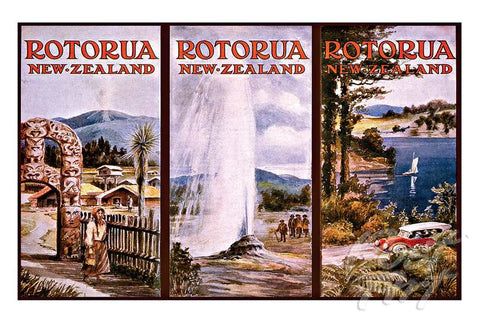 908 - Post Art Postcard - Rotorua Vintage