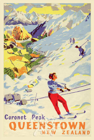 912 - Post Art Postcard - Coronet Peak Vintage