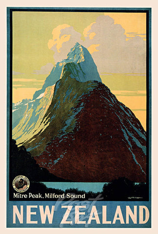 914 - Post Art Postcard - Mitre Peak Vintage