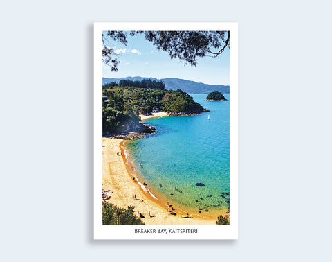 03 - Post Art Postcard - Breaker Bay, Kaiteriteri