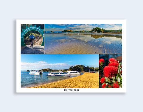 037 - Post Art Postcard - Kaiteriteri Composite