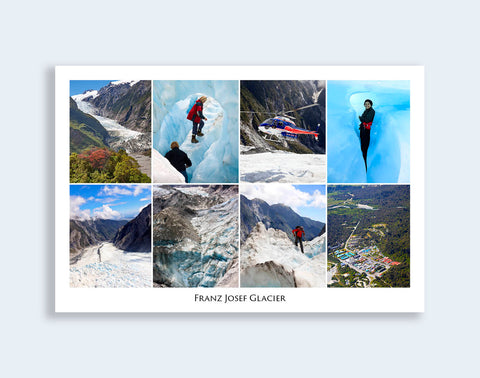107 - Post Art Postcard - Franz Josef Glacier Composite