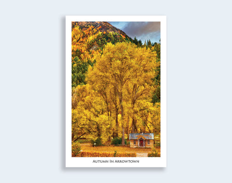 123 - Post Art Postcard - Chinese House Autumn
