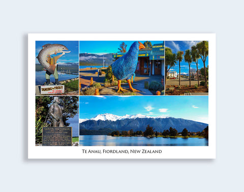 129 - Post Art Postcard - Te Anau Composite