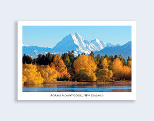 135 - Post Art Postcard - Mt Cook From East Side of lake