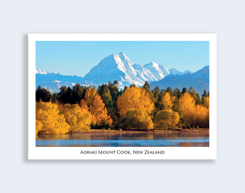 135 - Post Art Postcard - Mt Cook From East Side of lake