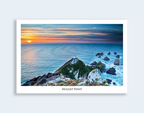 195 - Post Art Postcard - Nugget Point Sunrise