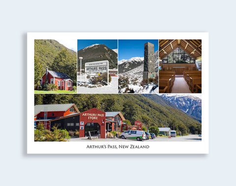 198 - Post Art Postcard - Arthur's Pass Composite