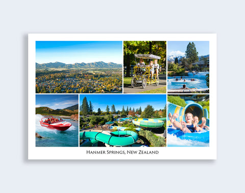 213 - Post Art Postcard - Hanmer Springs Composite