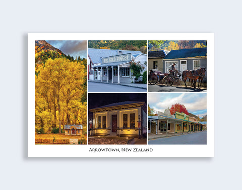 214 - Post Art Postcard - Arrowtown Houses