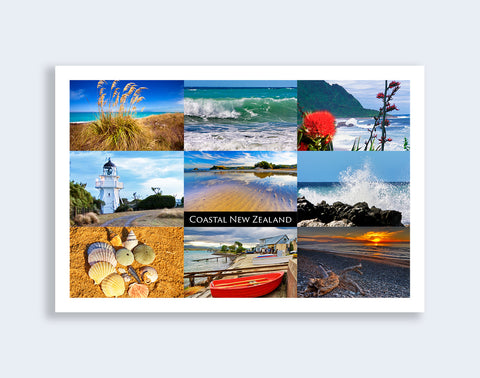 216 - Post Art Postcard - Coastal New Zealand