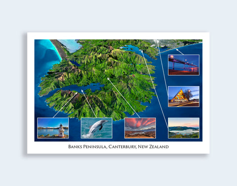 221 - Post Art Postcard - Nasa Banks Peninsula