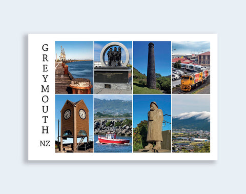 223 - Post Art Postcard - Greymouth composite