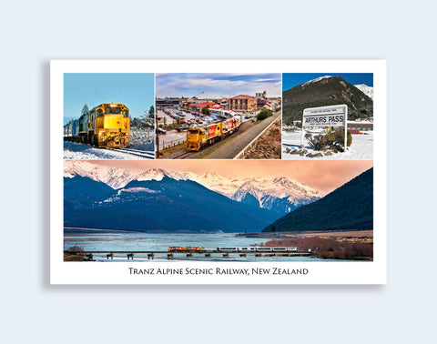 224 - Post Art Postcard - Trans Alpine Rail