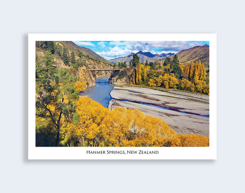 228 - Post Art Postcard - Waiau Ferry Bridge Hanmer