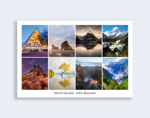 247 - Post Art Postcard - South Island Composite