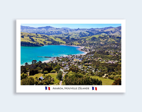 253 - Post Art Postcard - View over Akaroa