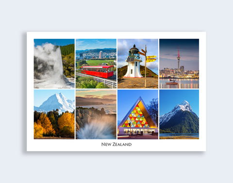 270 - Post Art Postcard - New Zealand Composite
