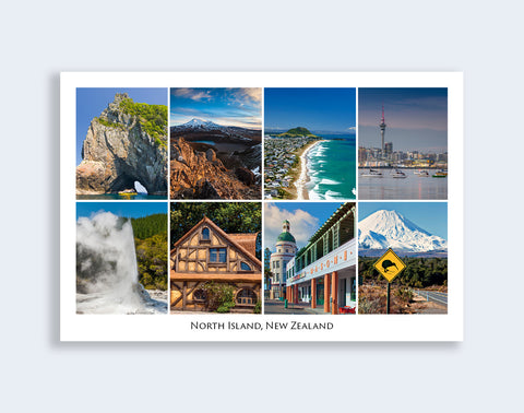 271 - Post Art Postcard - North Island Composite