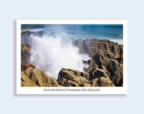 28 - Post Art Postcard - Blow Holes Punakaiki