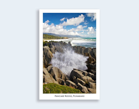 43 - Post Art Postcard - Blow Holes Punakaiki