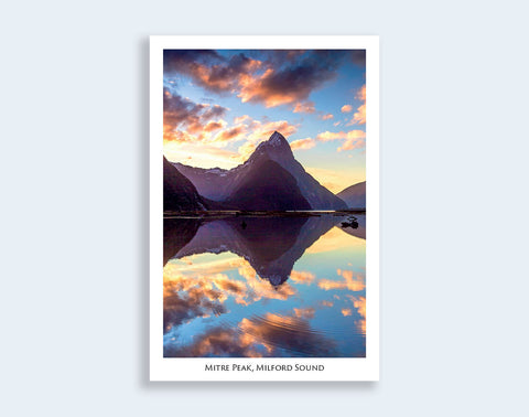 50 - Post Art Postcard - Mitre Peak, Fiordland