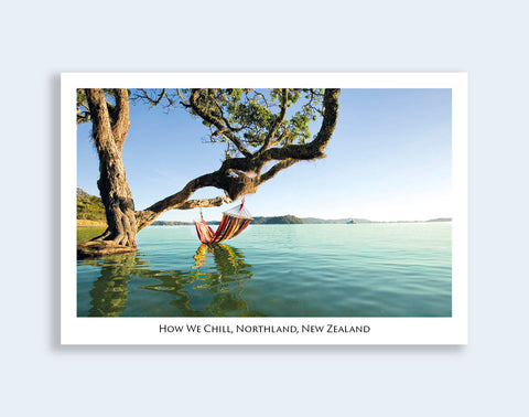 524 - Post Art Postcard - How we chill, Northland
