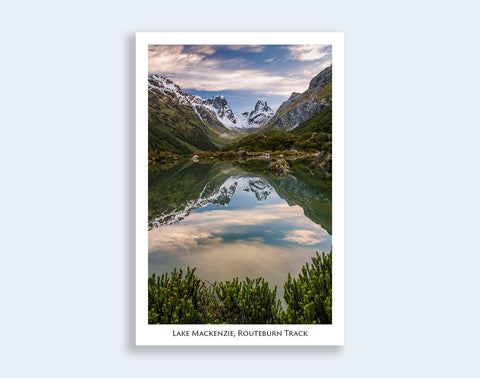 543 - Post Art Postcard - Lake Mackenzie, Routeburn Track