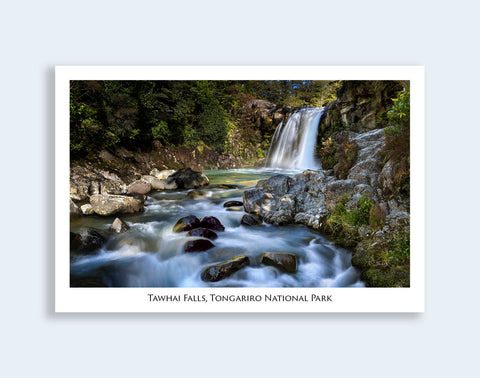 550 - Post Art Postcard - Tawhai Falls, Tongariro National Park