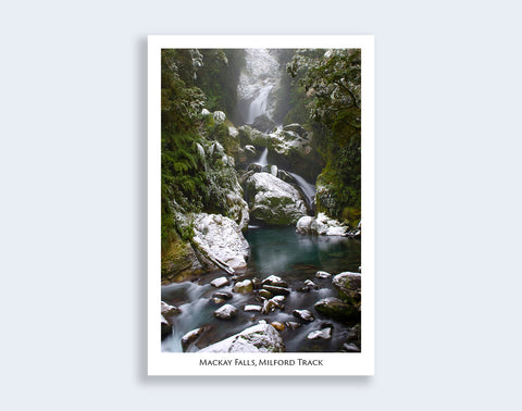 553 - Post Art Postcard - Mackay Falls, Milford Track