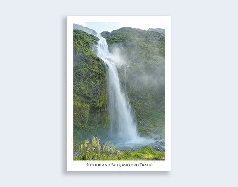 554 - Post Art Postcard - Sutherland Falls, Milford Track