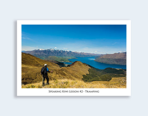 561 - Post Art Postcard - Speaking Kiwi Lesson #2 - Tramping