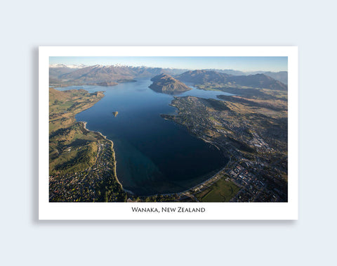 562 - Post Art Postcard - Wanaka Aerial