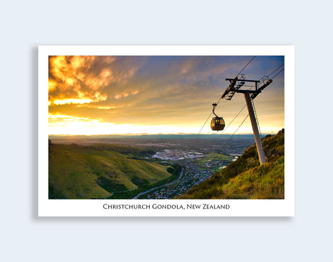570 - Post Art Postcard - Christchurch Gondola - Sunset