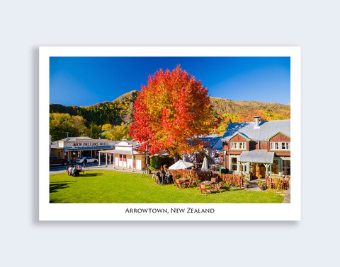 584 - Post Art Postcard - Arrowtown Autumn Cafe