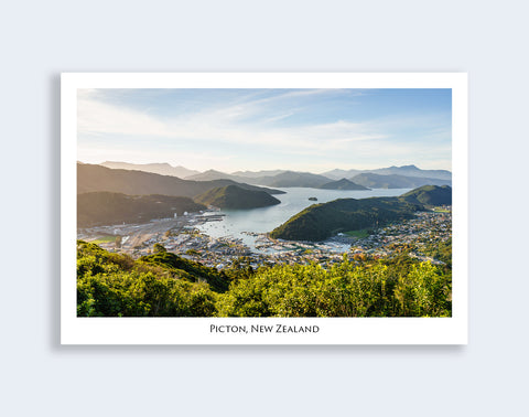 587 - Post Art Postcard - Picton from hilltop