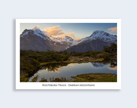 590 - Post Art Postcard - Routeburn Track - Darran Mountains