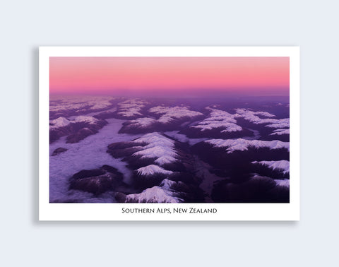 594 - Post Art Postcard - Southern Alps - Aerial
